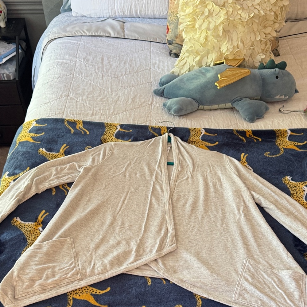 Athleta Girl Heather White Cardigan